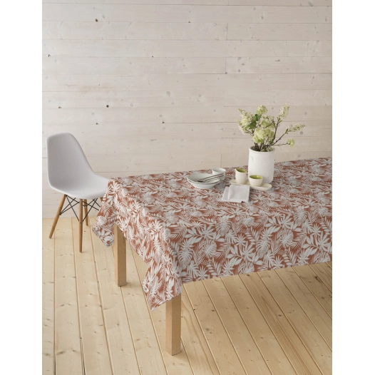 toile cirée skin laize nappe 20m x 140cm casopiea terracotta - access deco