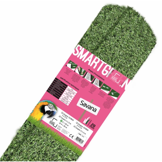 60 gazon synthétique 20mm savana à la coupe - smartgreen