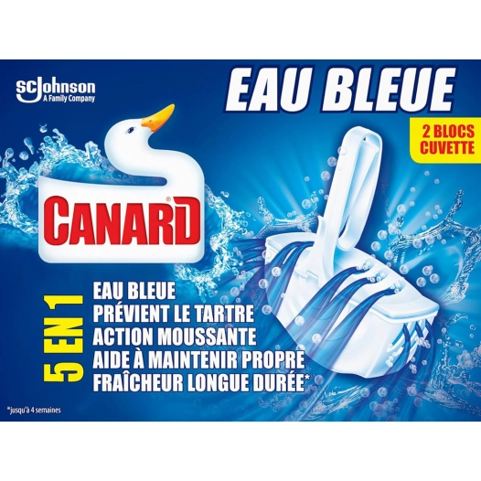 12 blocs wc eau bleue 5en1 x2 - canard wc