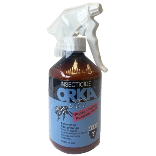 insecticide anti puces, larves et punaises de lit vaporisateur 500ml tp18 - orka