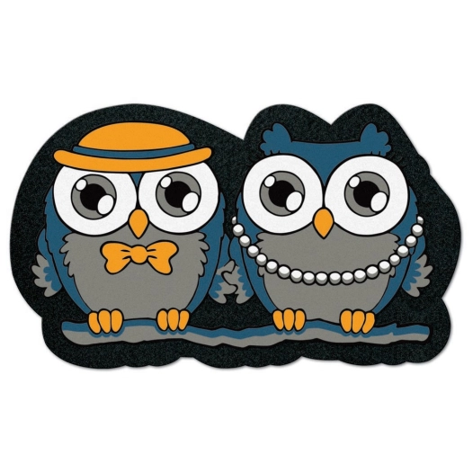 tapis format classic hiboux 40x68cm - euroflock division