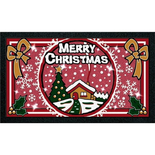 tapis format paillettes noël 40x68cm - euroflock division