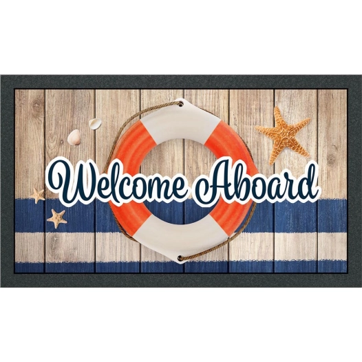 tapis format print welcom aboard 40x68cm - euroflock division