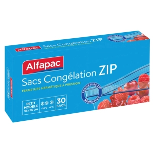 alfapac 30 sacs congélation zip petit modèle - albal