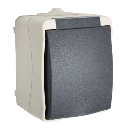 interrupteur unipolaire semi étanche ip44 gris - profile