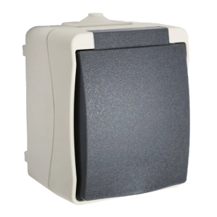 interrupteur unipolaire semi étanche ip44 gris - profile