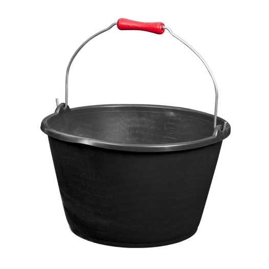 seau à vendange noir anse metal avec poignée 16l - aluminium et plastiques