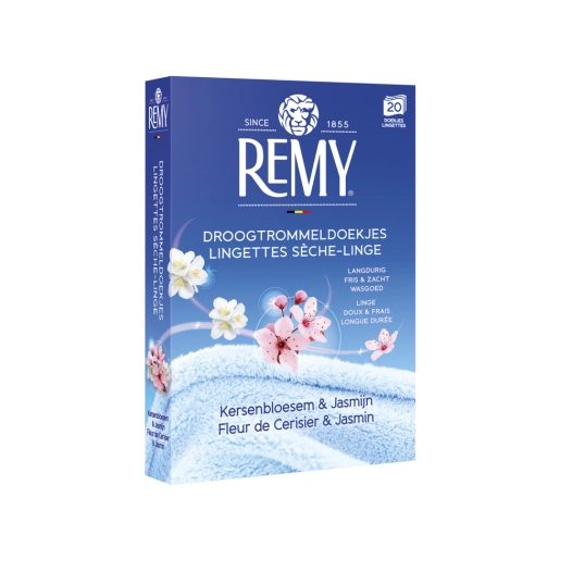 lingettes sèche linge fleur de cerisier et jasmin x20 - remy