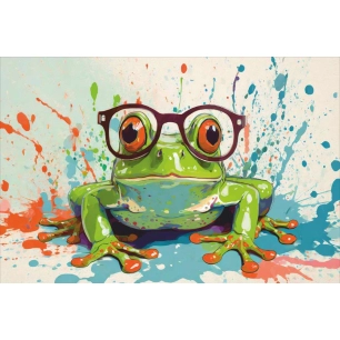 tapis velvet funny frog 45x75cm - mercury