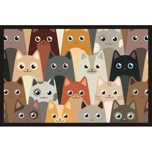 tapis velvet cats 1 45x75cm - mercury