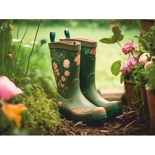 tapis velvet garden boots 1 45x75cm - mercury