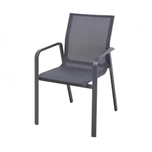 fauteuil de jardin guethary alu gris anthracite - imagin