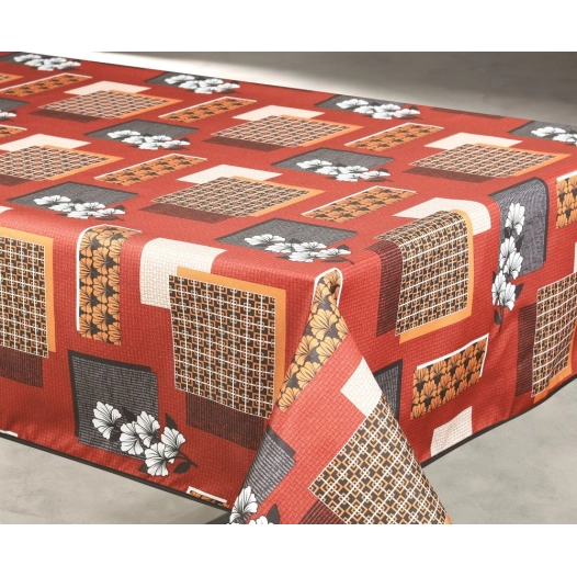 nappe polyester 140x240cm aurore terracotta sur cintre - access deco
