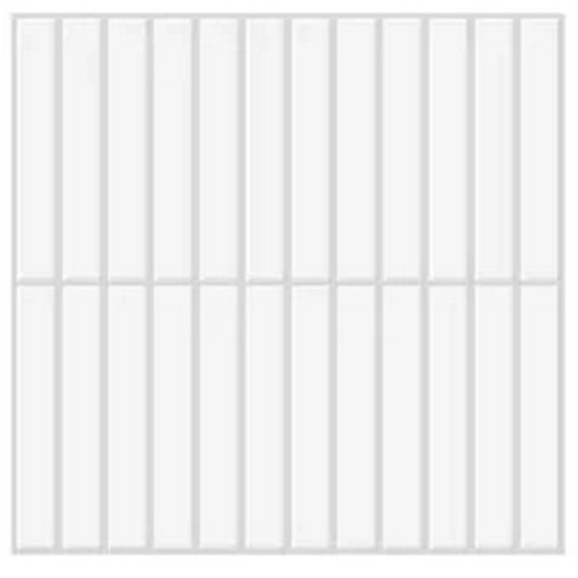 carrelage adhésif 3d zellige blanc 30.5x25cm - access deco