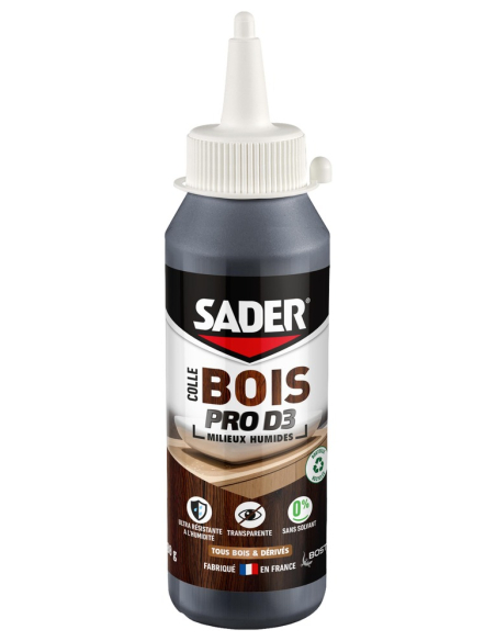 colle bois pro d3 biberon de 100g - sader
