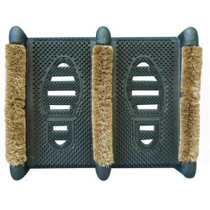 tapis gratte bottes caoutchouc et coco 33x39cm - btb