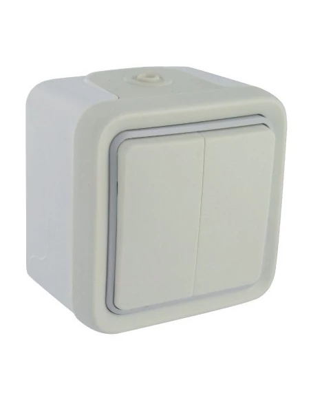 Les interrupteurs saillie double blanc