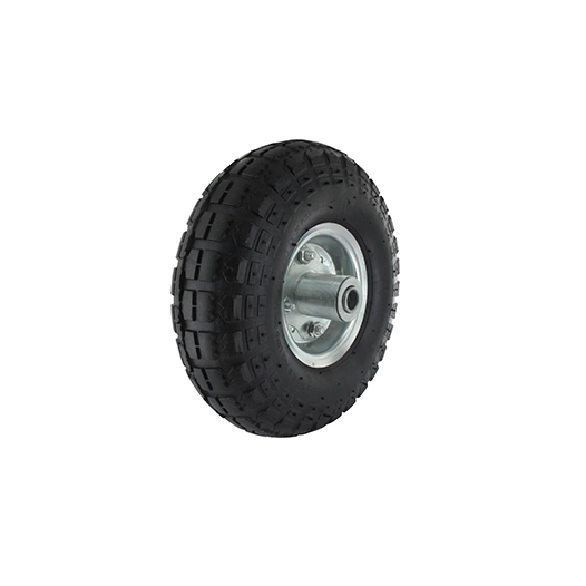 roue acier complète pour remorques xbitc250, xbitc255. 410 / 350 x 4 (2 plis) sur roulement. capacité de charge maxi: 136kg.