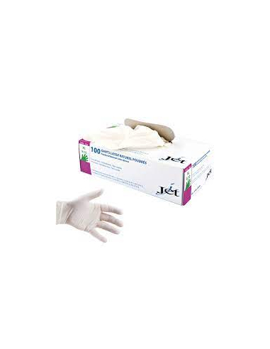 Gant latex usage unique, poudré boite de 100 - MP HYGIENE