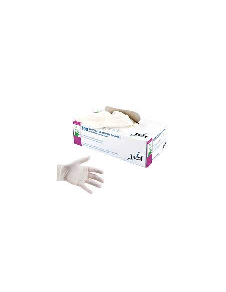 Gant latex usage unique, poudré boite de 100 - MP HYGIENE