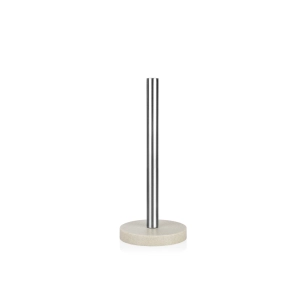 porte-rouleau, inox avec base en résine beige, ø 13,5 x 33 cm