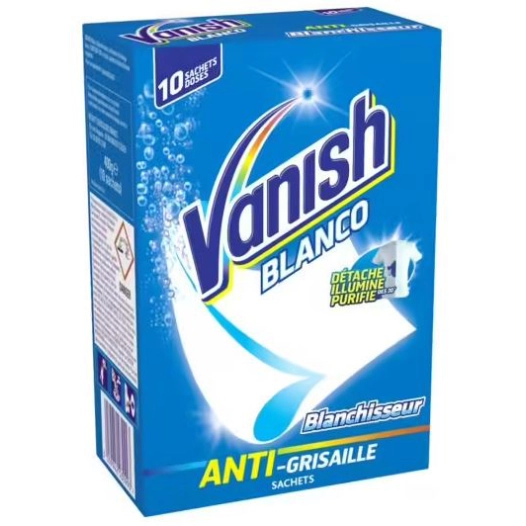 12 blanchisseur anti-grisaille blanco 10 sachets - vanish