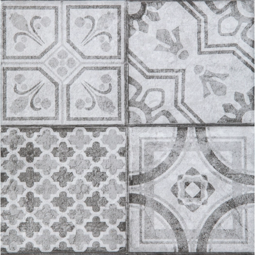 dalles murales adhésives wall tiles style marocain gris 30.5x30.5cm boite de 6 - access deco