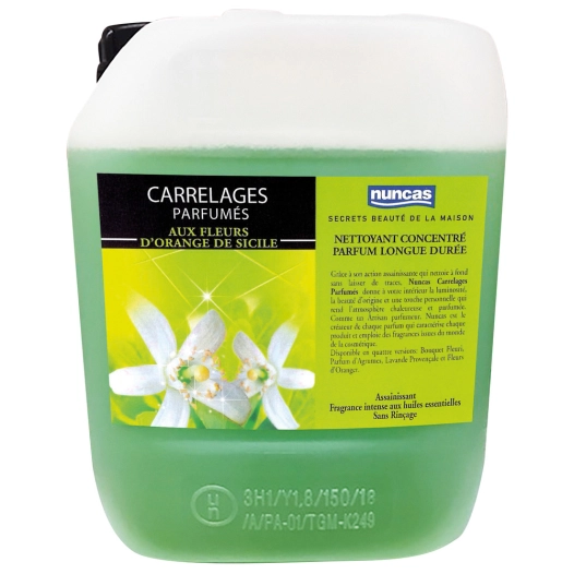 nettoyant carrelages parfumés fleurs d'orange de sicile 5l - nuncas