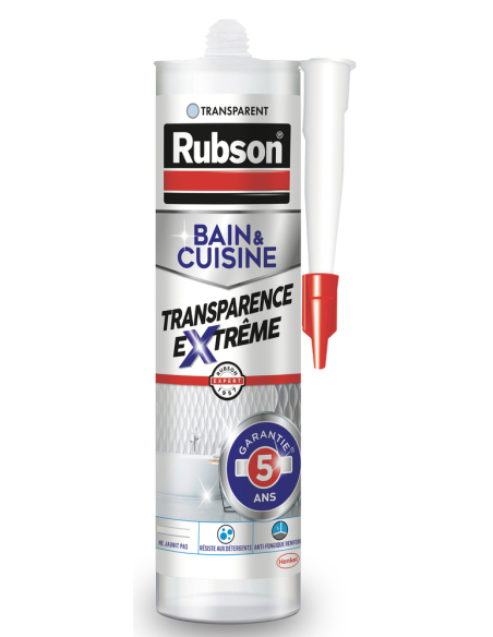 12 mastic bain & cuisine transparence extrême 280ml - rubson