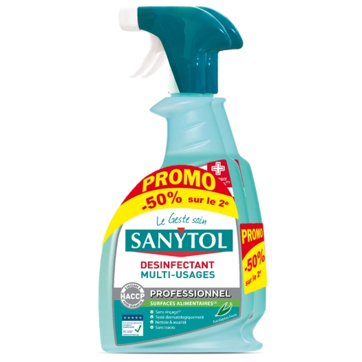 6 désinfectant multi usages eucalyptus vapo 750ml lot de 2 offre limitee - sanytol