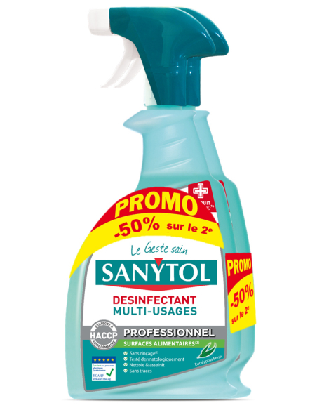 6 désinfectant multi usages eucalyptus vapo 750ml lot de 2 offre limitee - sanytol