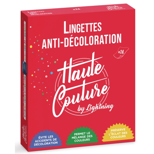 lingettes anti-décoloration haute couture boite de 24 - lightning