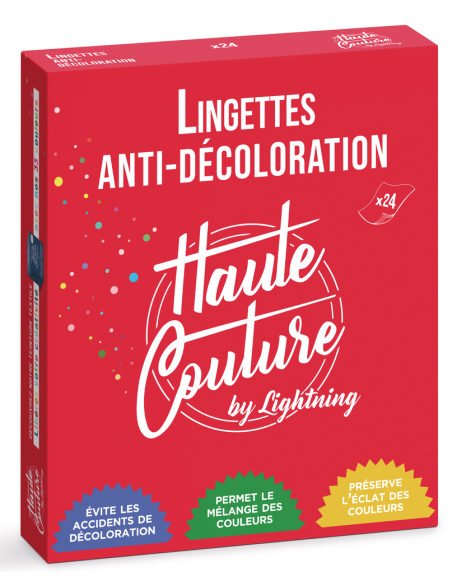 12 lingettes anti-décoloration haute couture boite de 24 - lightning