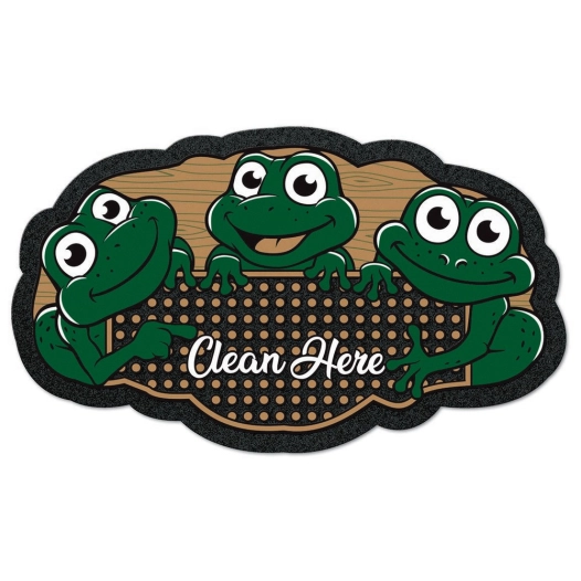 3 tapis format classic grenouilles 40x68cm - euroflock division