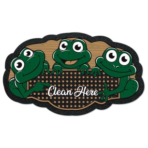3 tapis format classic grenouilles 40x68cm - euroflock division