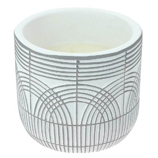 6 bougie anti-mouches et anti-moustiques pot terre cuite blanc 180g - devineau