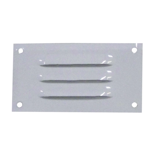 grille d'aération en aluminium laqué blanc 130 x 70 mm