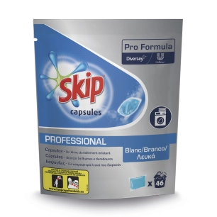 skip pro lessive capsules linge blanc sachet de 46 - skip