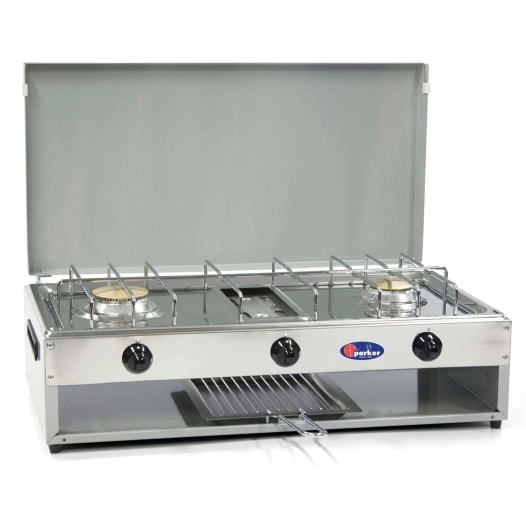 réchaud 2 feux + grill - parker