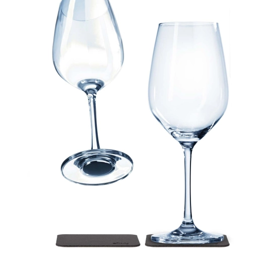 lot de 2 verres à vin en cristal aimantés - silwy