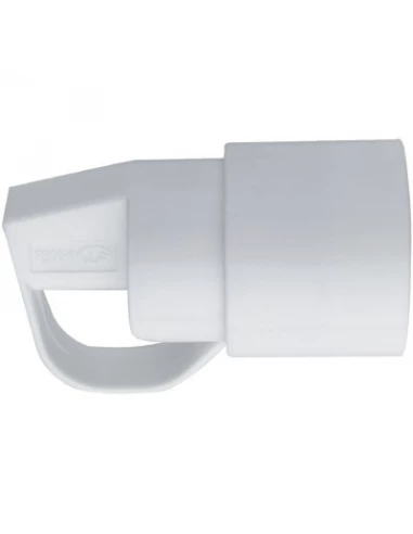 Fiche plastique 2p+t-10/16 a femelle blanc avec anneau