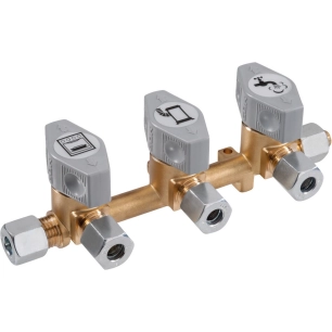 vanne de raccordement à olives 3 voies 6/8 - gok