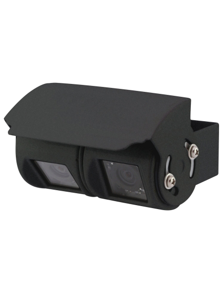 caméra de recul filaire double optique noire - equinoxe