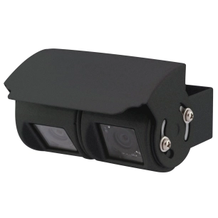 caméra de recul filaire double optique noire - equinoxe