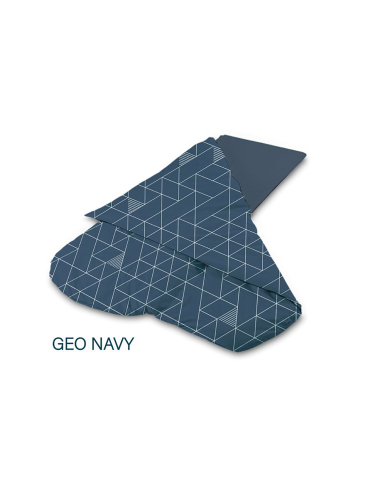 couchage grand confort geo navy - toit relevable 100 x 190 x 4 cm - duvalay