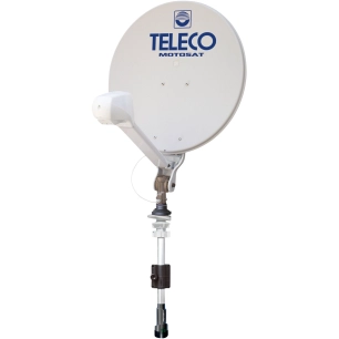 antenne satellite manuelle voyager motosat seule 65 cm - mât court - teleco