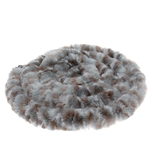 rideaux de porte chenille tricolore marron / blanc / gris 56 x 185 cm - incasa