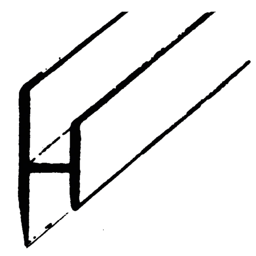 profil d'assemblage plat blanc