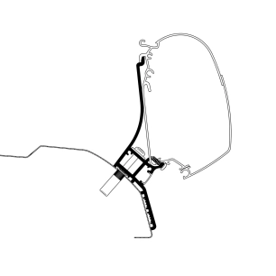 adaptateur de stores ducato h2 toit relevable 4,00 m - thule