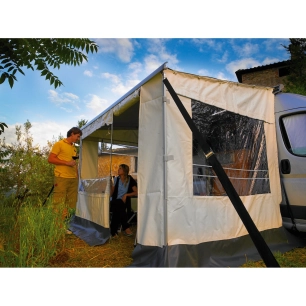 façade safari room h 1,85 m long store 5,00 m gris alas - thule